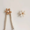 Wooden Flower Wall Hook with Adhesive Backing
