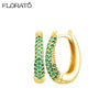 Minimalist CZ Huggie Hoop Earrings