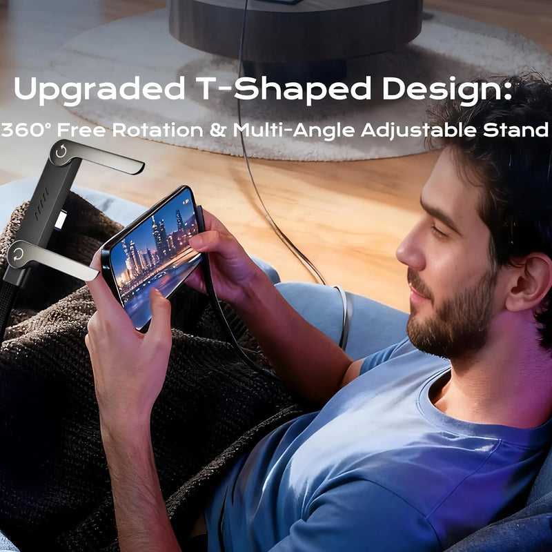 Foldable 2-in-1 USB-C Phone Holder & Charging Cable