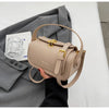Classic Retro Crossbody Shoulder Bag with Textured Flap