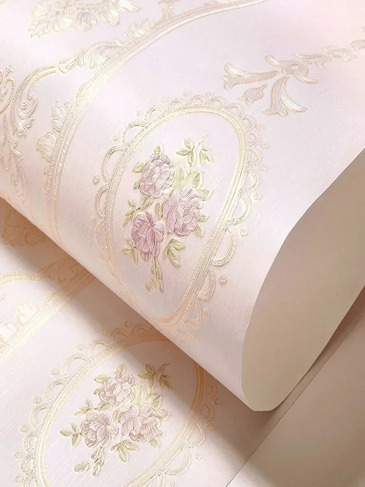3D Glitter Metallic Stripe Wallpaper Roll