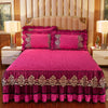 Lace Bed Skirt Set with Matching Pillowcases