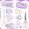 Macaron Office Desk Accessories Kit with Stapler, Tape Dispenser, and Scissors