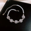 Rhinestone Round Clasp Bracelet