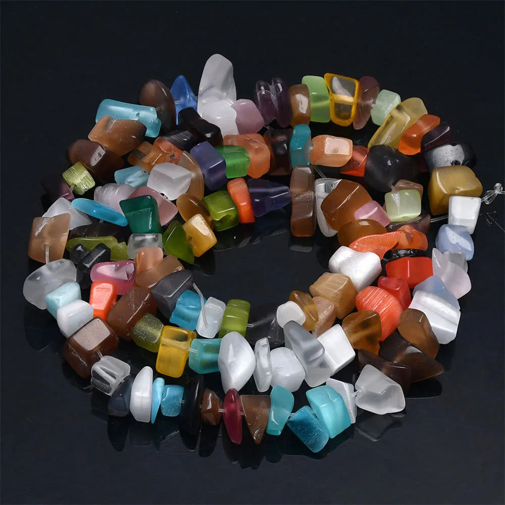 Natural Stone Beads Strand for Jewelry Making – Irregular Crystal Agate Chips