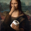 Mona Lisa Funny Bathroom Wall Art Canvas Print
