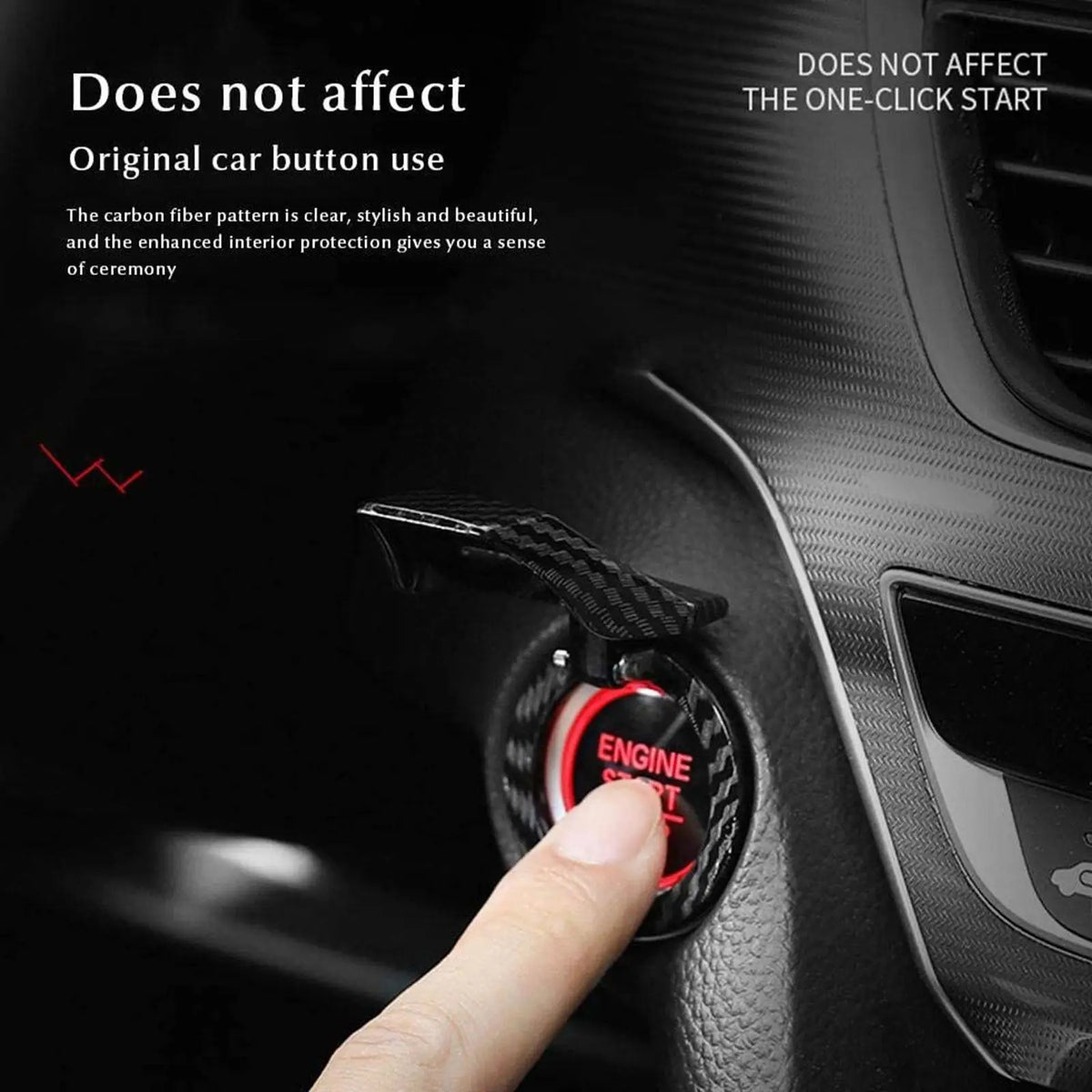 Engine Start Button Cover – Anti-Scratch Decorative Trim