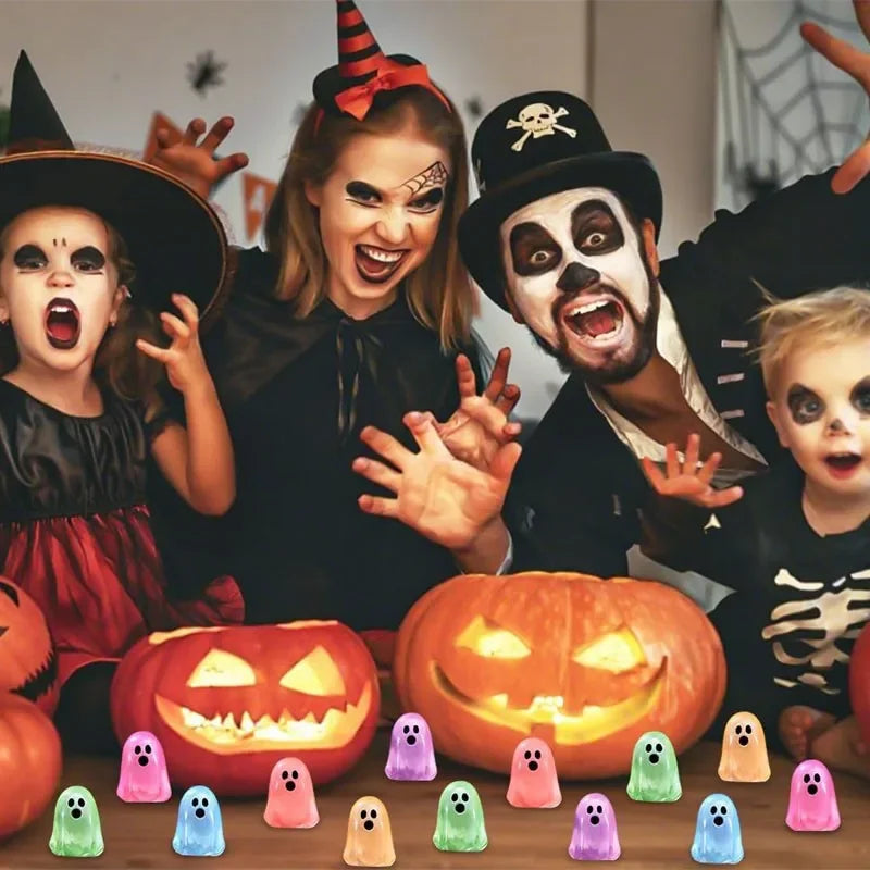Set of 50 Glow-in-the-Dark Resin Ghost Figurines