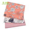 Floral Printed Twill Cotton Fabric for Quilting & Sewing – 6 Piece Set