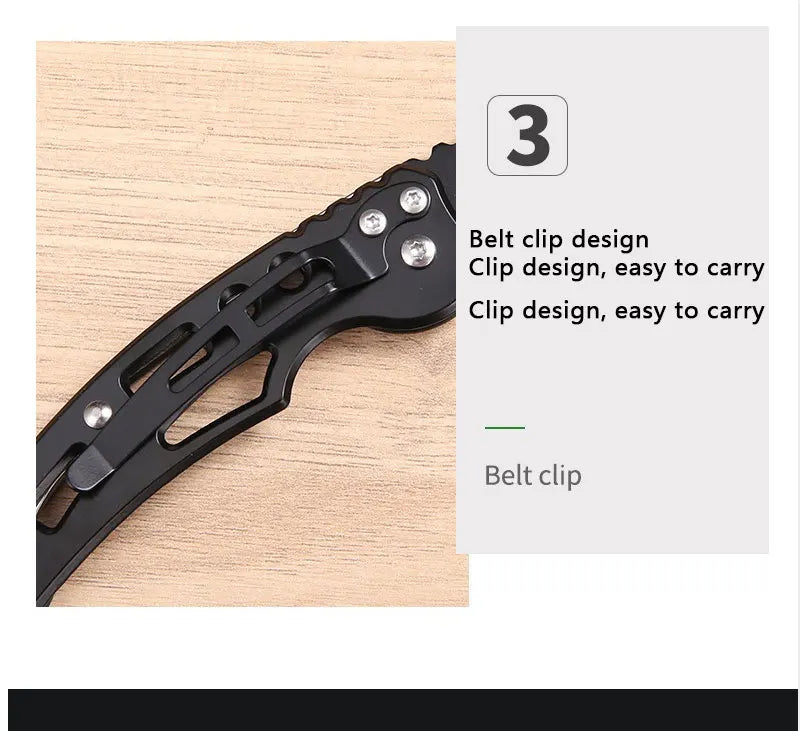 Compact Stainless Steel Folding Knife for Outdoor Adventures