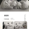 Washed Cotton 4-Piece Bedding Set with Duvet Cover