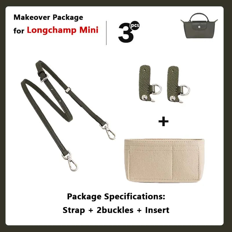 Felt Mini Bag Organizer with Handle for Small Handbags