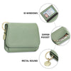 Genuine Leather Tri-Fold Wallet with Coin Pocket & Keychain