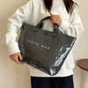 Clear PVC Tote Bag with Letter Print