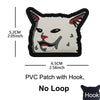 Funny Cat Face PVC Morale Patch with Hook-and-Loop Backing