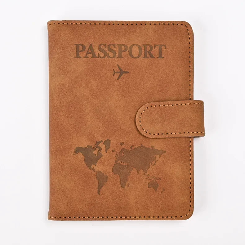 PU Leather Passport Holder with Credit Card Slots