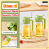 Green 2-in-1 plastic oil spray bottle with gravity pouring and injection strong atomization features