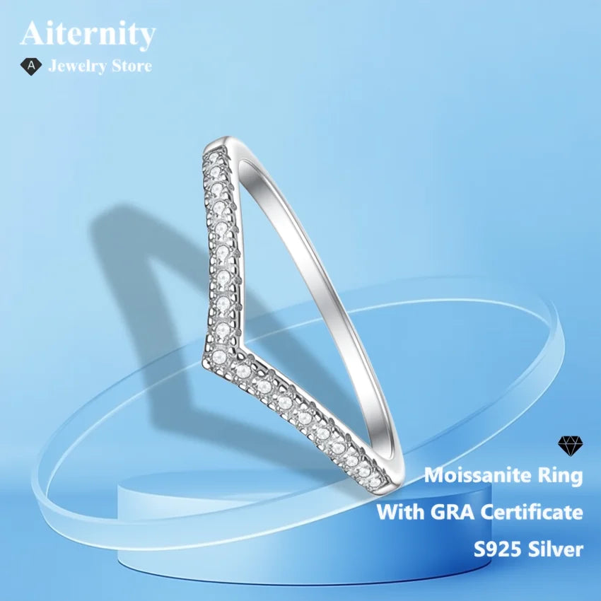 GRA Certified Moissanite Engagement Ring