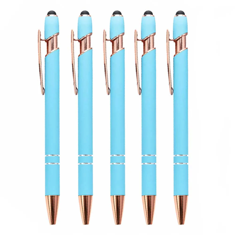 2-in-1 Stylus Pen with Retractable Ballpoint – Pack of 5