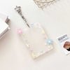 Transparent Acrylic Photocard Holder with Star Pendant Keychain