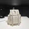 Gothic PU Leather Backpack with Rivet Accents