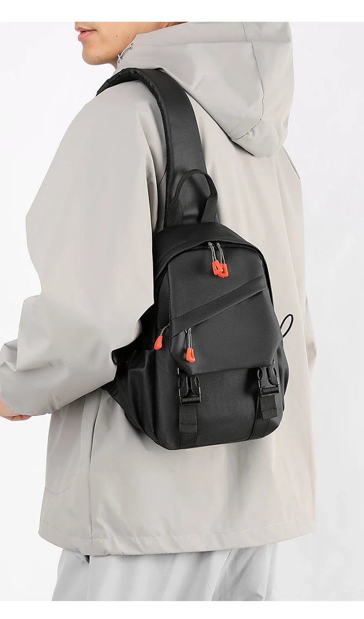 Men's Multi-Pocket Outdoor Chest Bag for Cycling and Hiking