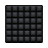 Black adjustable press-to-inflate seat cushion with individual air pockets