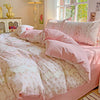 Floral Print 100% Cotton Duvet Cover Set with Two Pillow Shams