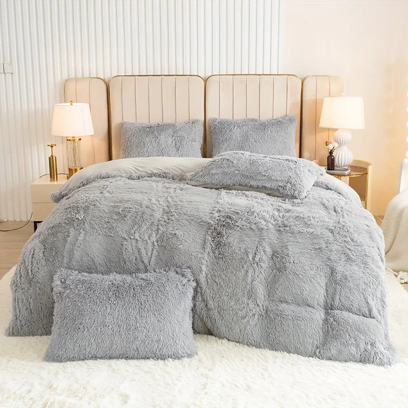 Plush 3-Piece Duvet Cover Set – Ultra-Soft Cozy Bedding
