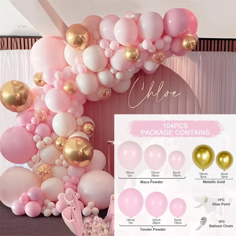 Latex Balloon Garland Arch Kit for Birthday Parties