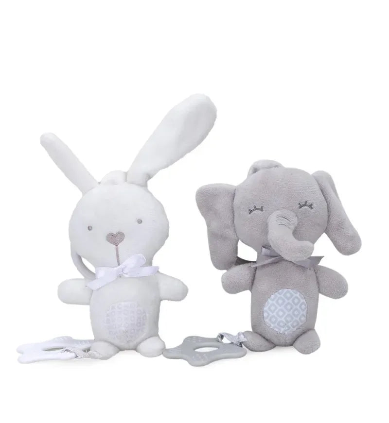 Soft Plush Rattle Toy for Baby Stroller & Crib