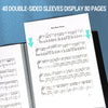 A4 Music Score Folder with 40 Pages | Durable PP Sheet Organizer for Musicians