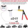 A professional brake bleeder and vacuum pump kit with various joints and a gauge for bleeding brakes and pumping fluids.