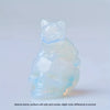 Figurita de Calavera de Gato de Cristal Tallada a Mano