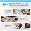 A multi-functional radiation detector showing its use for detecting nuclear, magnetic, and electric fields.