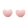 A pair of pink silicone heart beads for DIY jewelry making