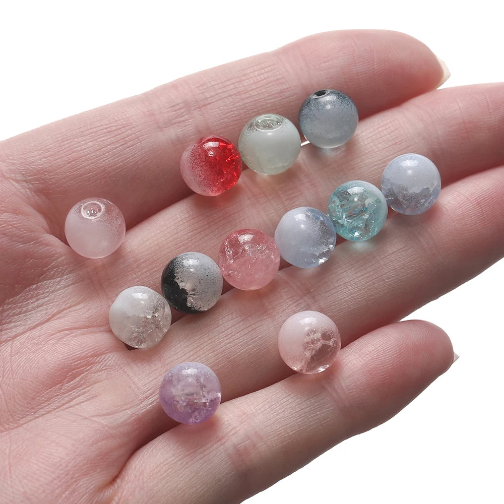 Colorful Glass Crackle Beads for Jewelry Making