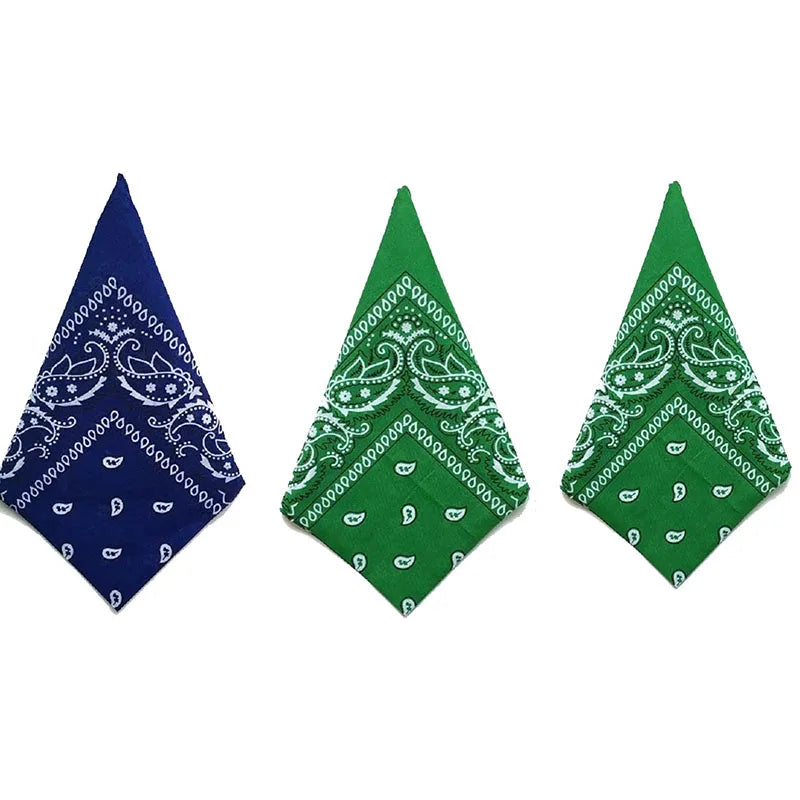 Paisley Bandana Square Scarf – 55cm Cotton Blend for Men and Women