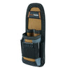 A black clip-on tool pouch with a tan belt holster and a MELOTOUGH logo.
