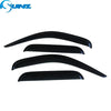 Three black Ford Ranger window visors shown individually.