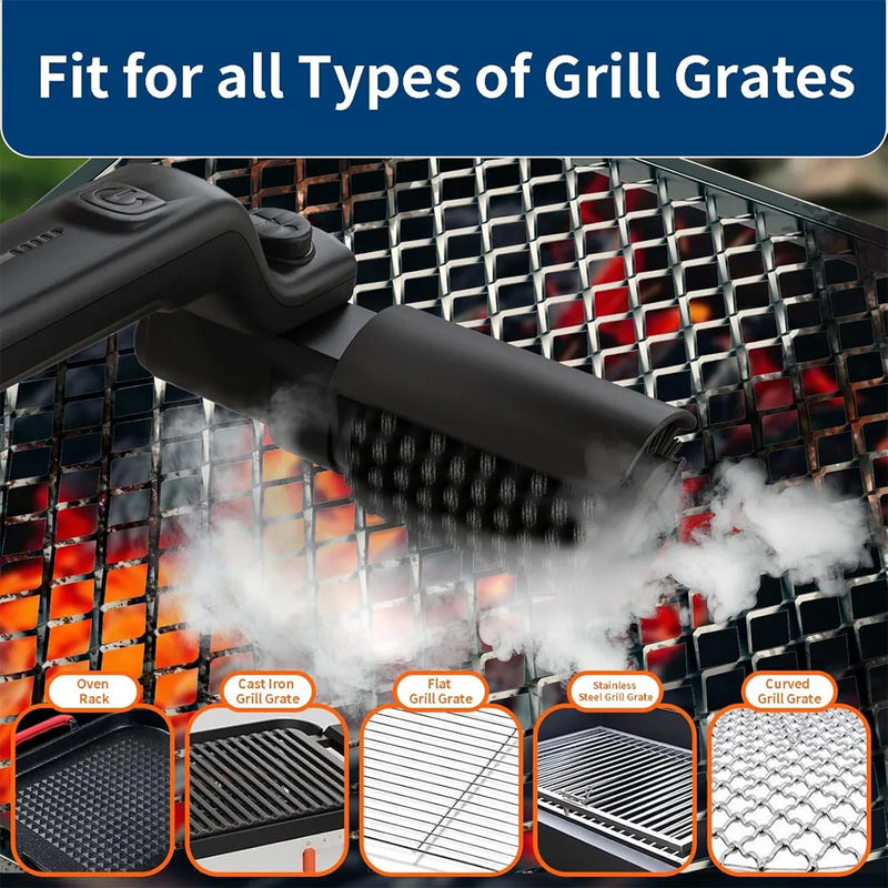 Rechargeable Electric Grill Brush with 3-Speed Motor