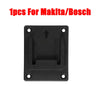 Black wall-mount battery holder for Makita or Bosch 18V power tools