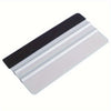 A black and white scratch-free vinyl applicator tool with a flat, layered design.