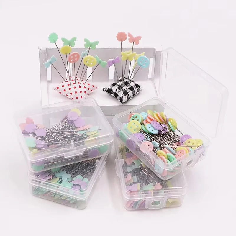 Colorful Sewing Pins Set with Storage Box