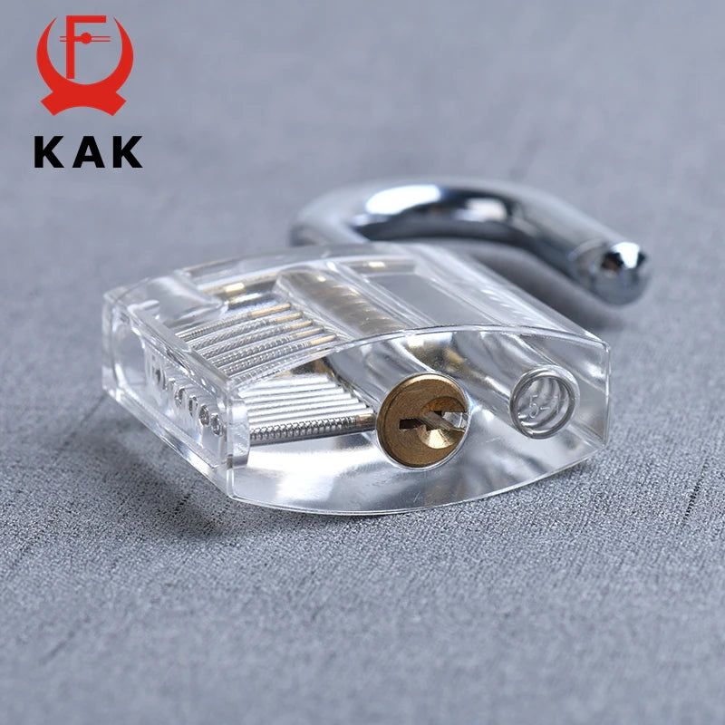 Transparent Practice Padlock with Keys - Cutaway Lock Picking Training Tool