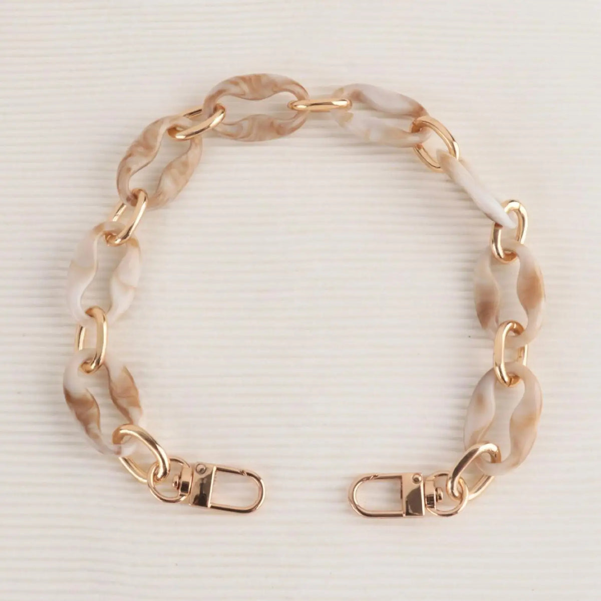 Acrylic Handbag Chain with Resin Accents