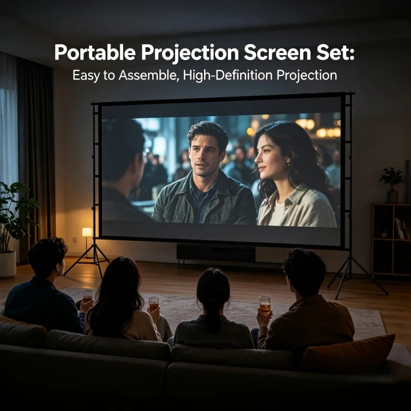 شاشة عرض محمولة بدقة 4K HD مع حامل ثلاثي القوائم