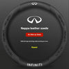 Carbon Fiber Leather Steering Wheel Cover for Infiniti Models
