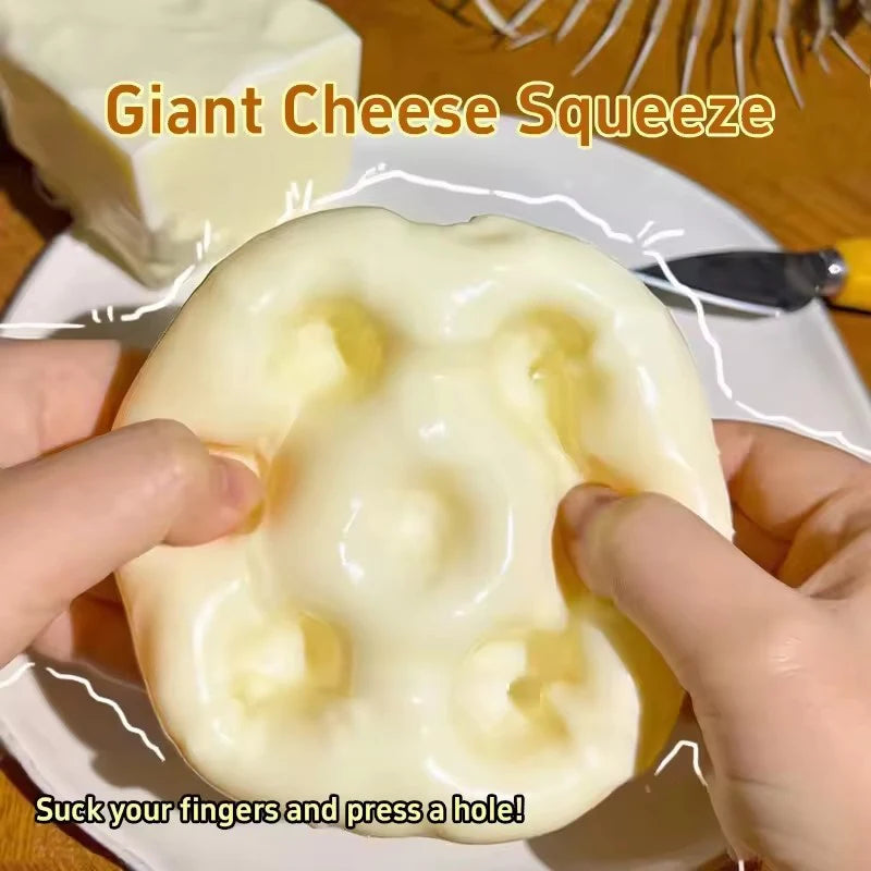 Jumbo Cheese Cube Squishy Fidget Toy