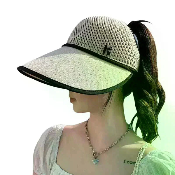 Breiter Strohhut mit Sonnenschutz